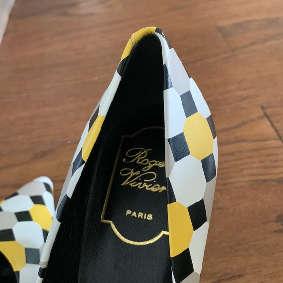 Roger Vivier Handcrafted Dec Sphere Palazzo Hexagon BNIB Sz 38 Made In Italy - Picture 13 of 16